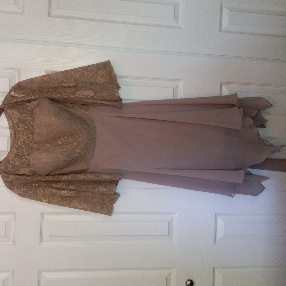 Champagne lace Mother of the bride dress